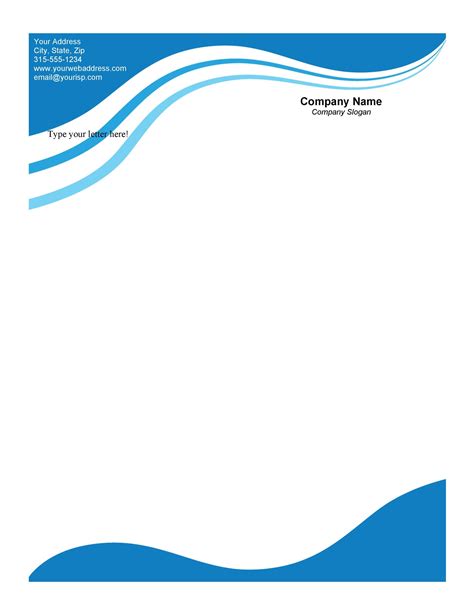 company letterhead template word.